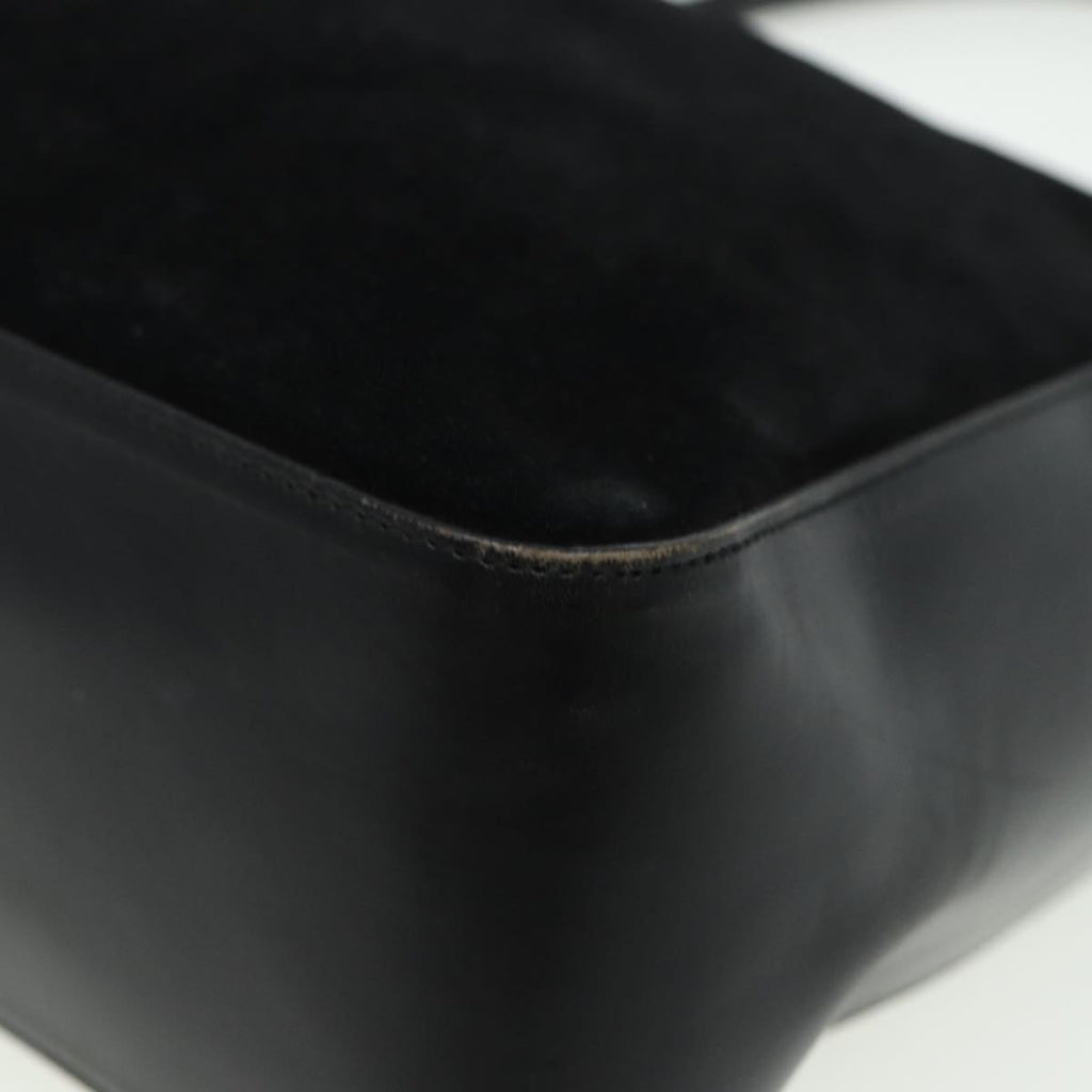 GUCCI Shoulder Bag Suede Black 001 3766 81827