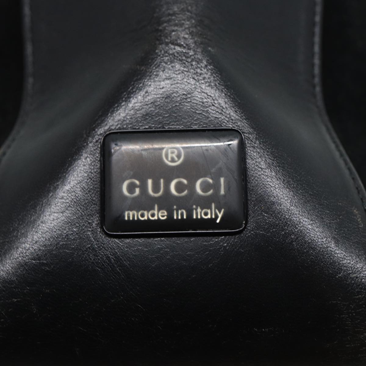 GUCCI Shoulder Bag Suede Black 001 3766 81827
