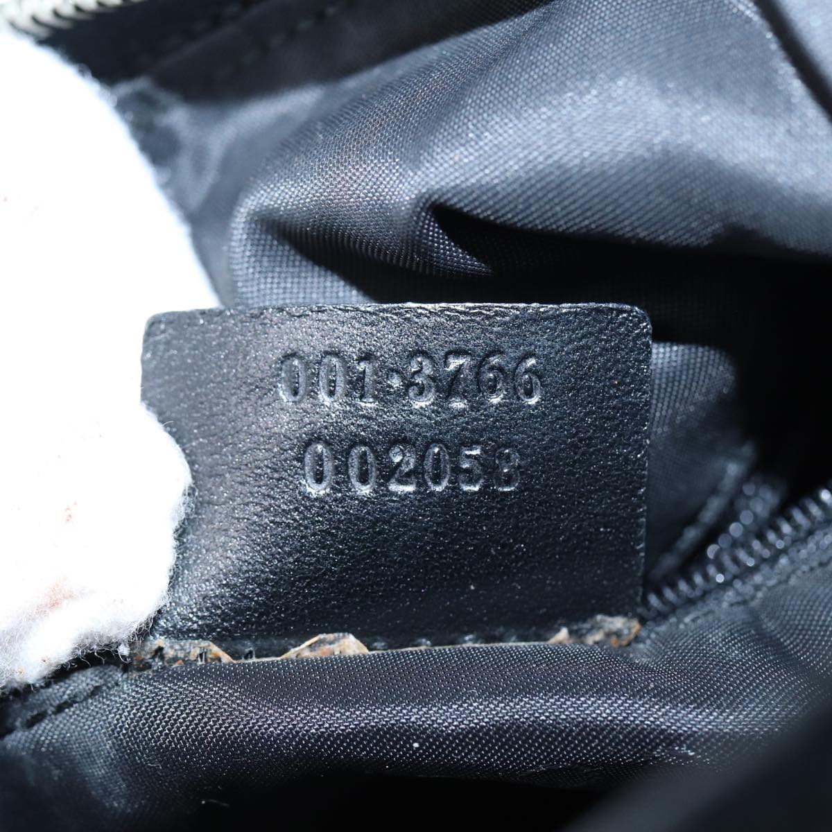 GUCCI Shoulder Bag Suede Black 001 3766 81827