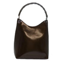 GUCCI Bamboo Shoulder Bag Enamel Brown 001 2122 3006 81842