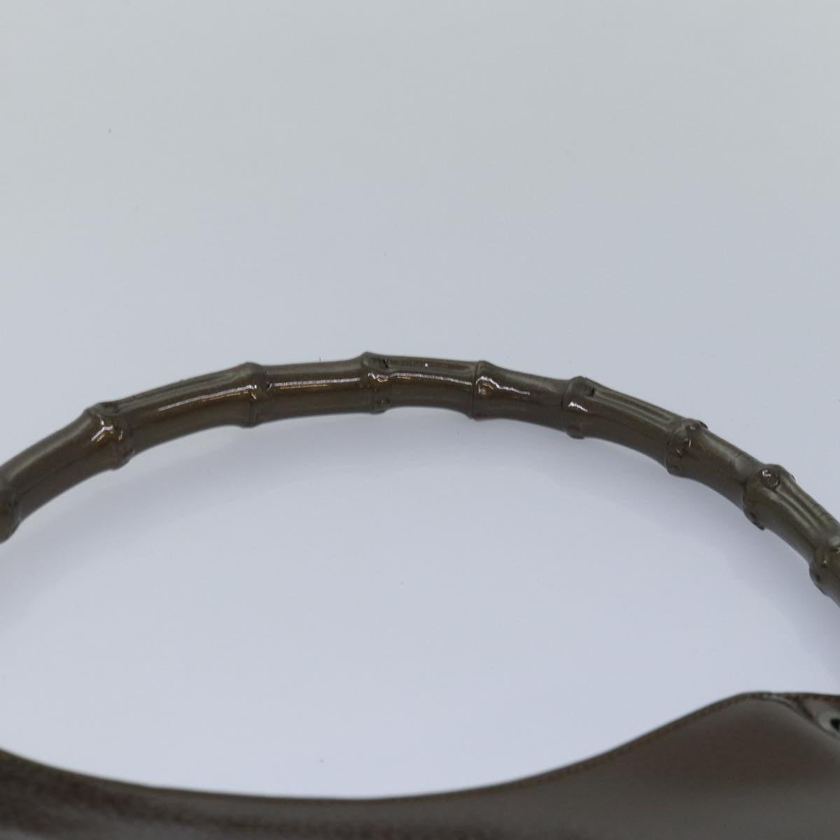 GUCCI Bamboo Shoulder Bag Enamel Brown 001 2122 3006 81842