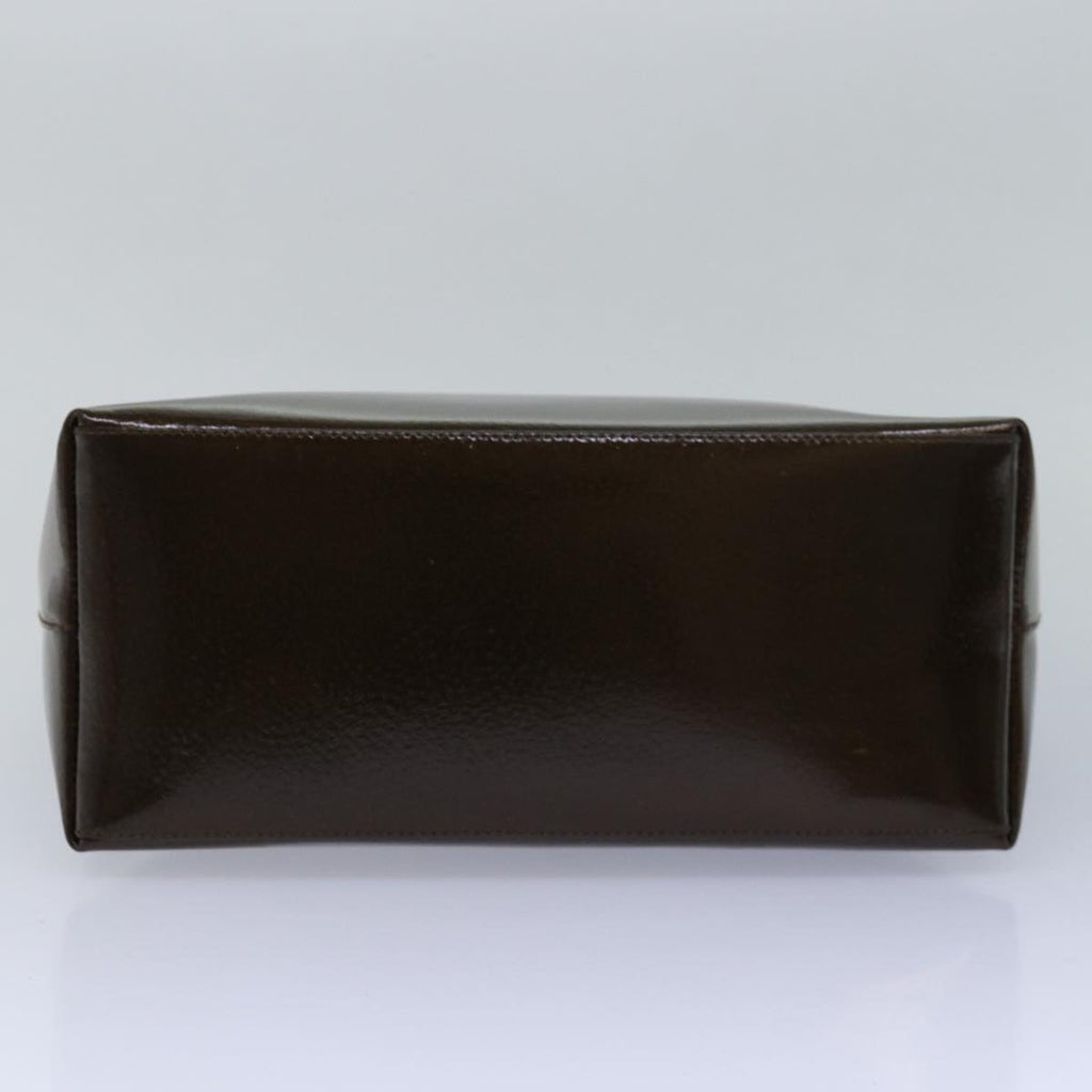 GUCCI Bamboo Shoulder Bag Enamel Brown 001 2122 3006 81842