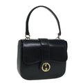 GUCCI Hand Bag Leather Black 81848
