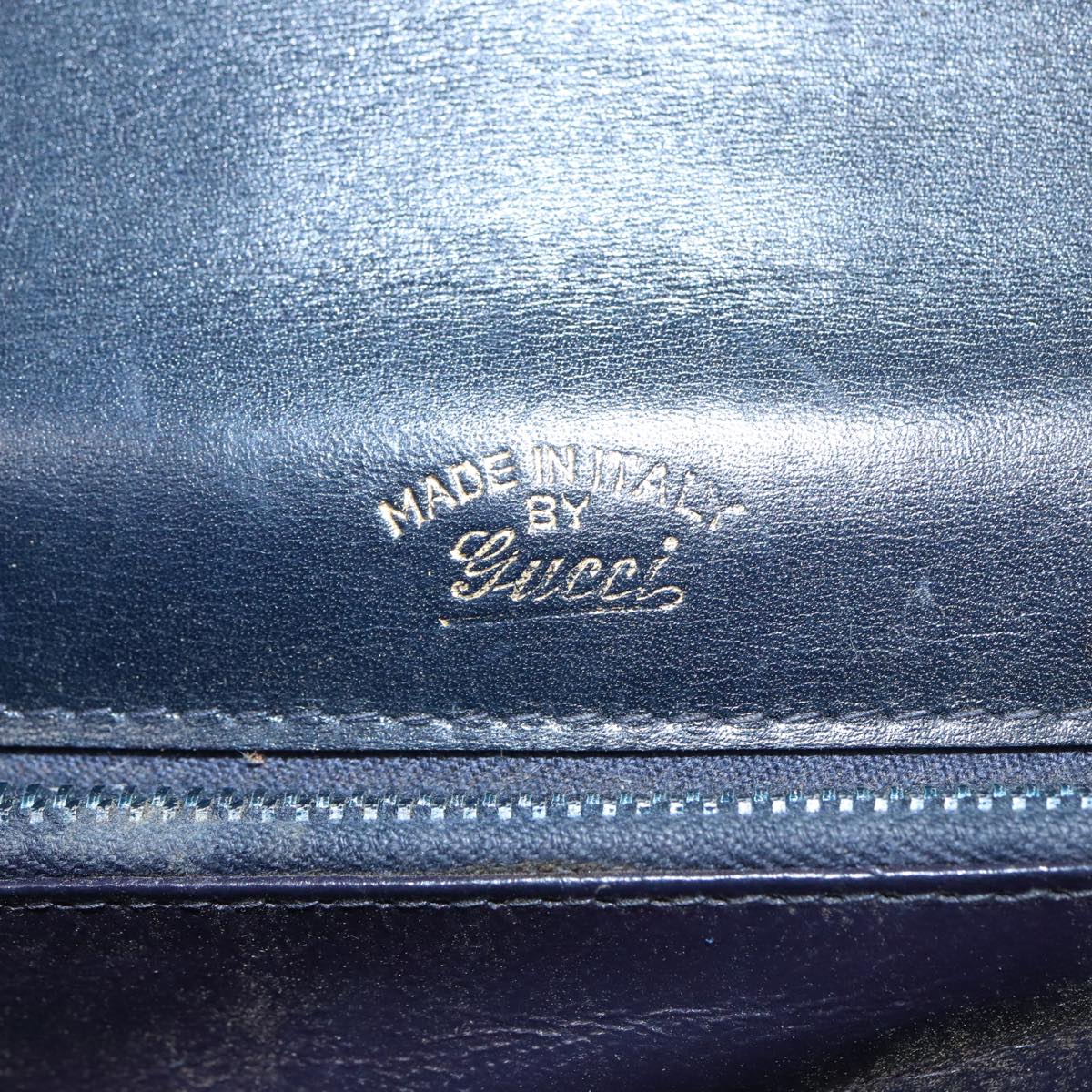 GUCCI Hand Bag Leather Black 81848