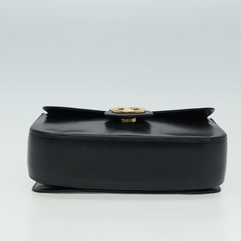 GUCCI Hand Bag Leather Black 81848