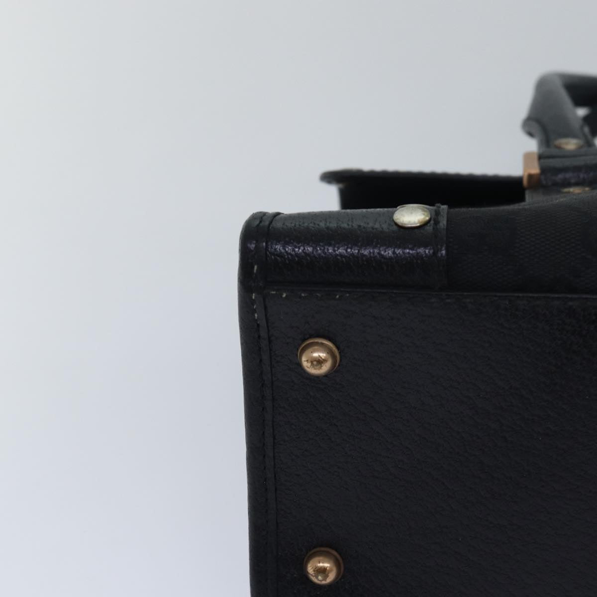 GUCCI GG Canvas Hand Bag Black 124286 81873