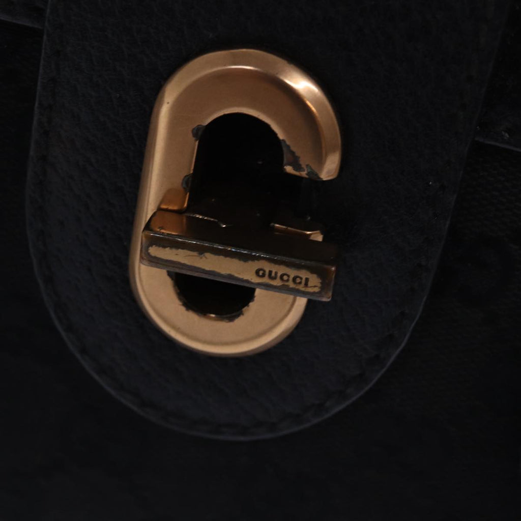 GUCCI GG Canvas Hand Bag Black 124286 81873
