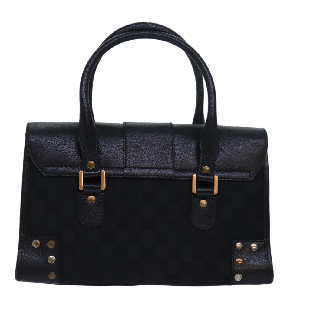 GUCCI GG Canvas Hand Bag Black 124286 81873