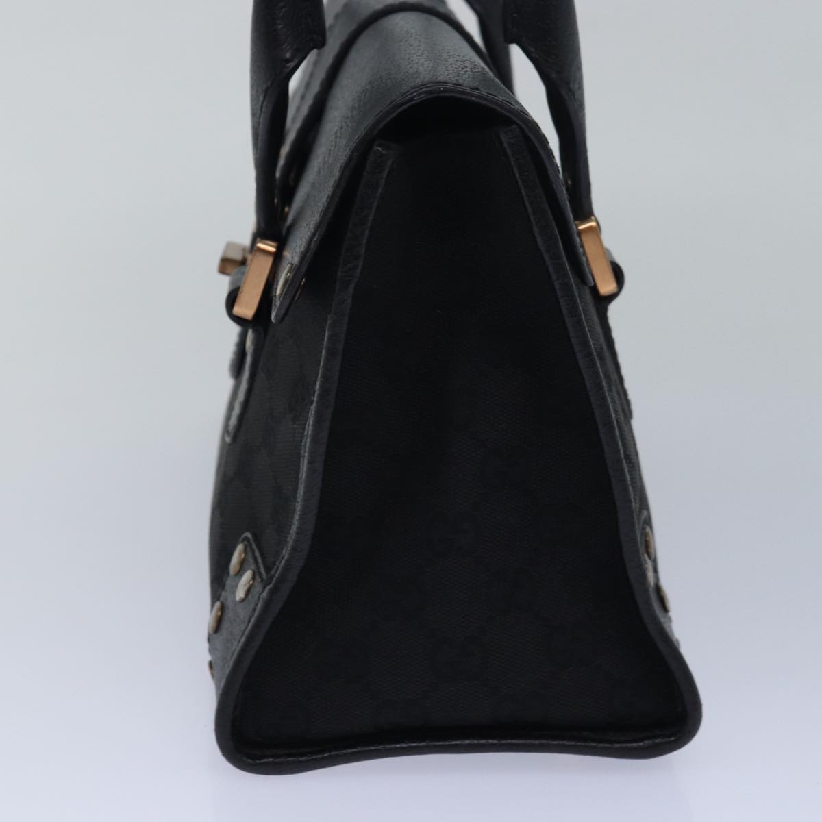 GUCCI GG Canvas Hand Bag Black 124286 81873