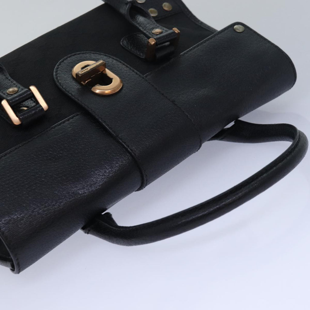 GUCCI GG Canvas Hand Bag Black 124286 81873