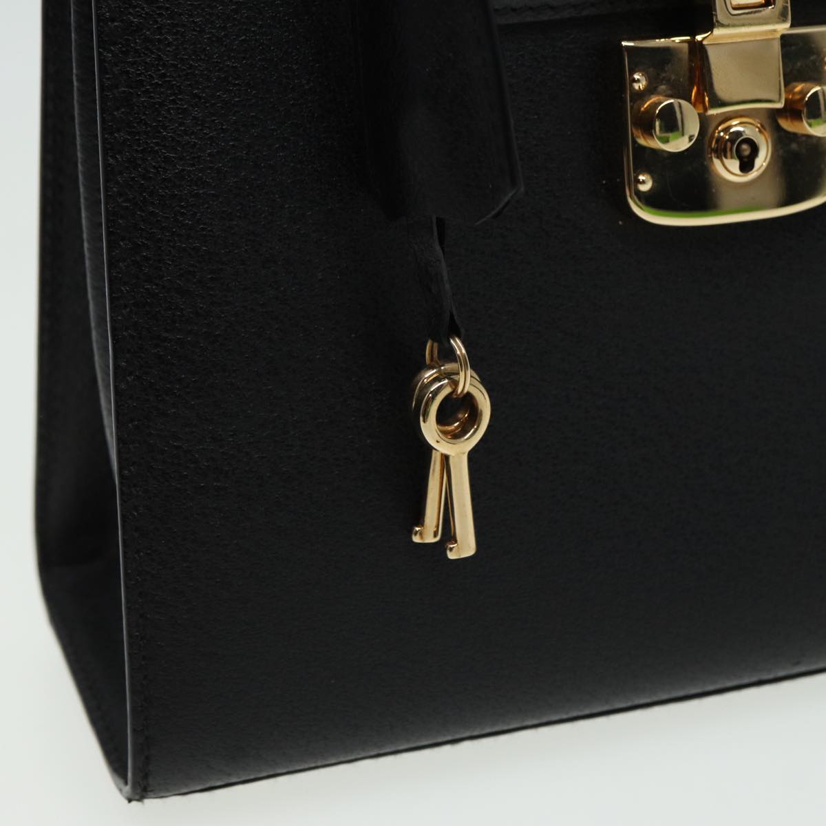 GUCCI Ready Lock Hand Bag Leather 2way Black 000 2026 0258 81897