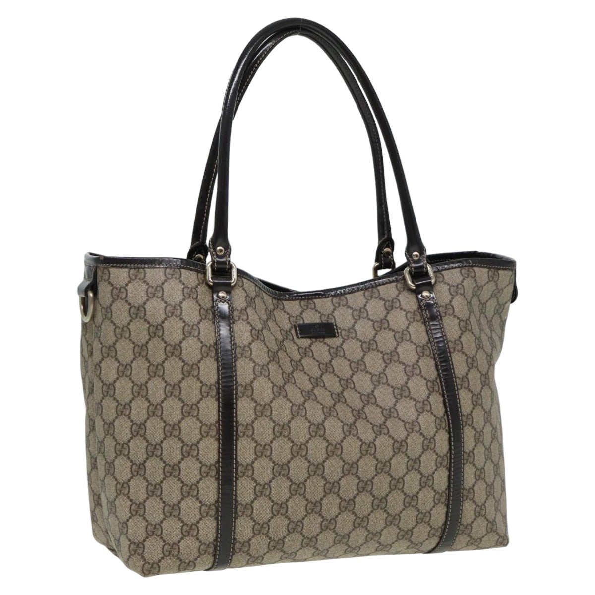 GUCCI GG Supreme Tote Bag PVC Leather Beige 197953 81913