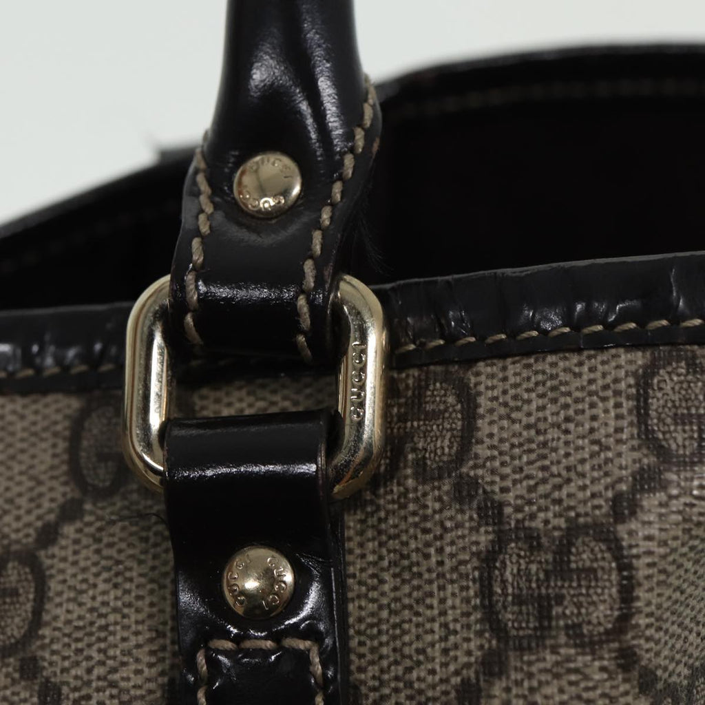 GUCCI GG Supreme Tote Bag PVC Leather Beige 197953 81913