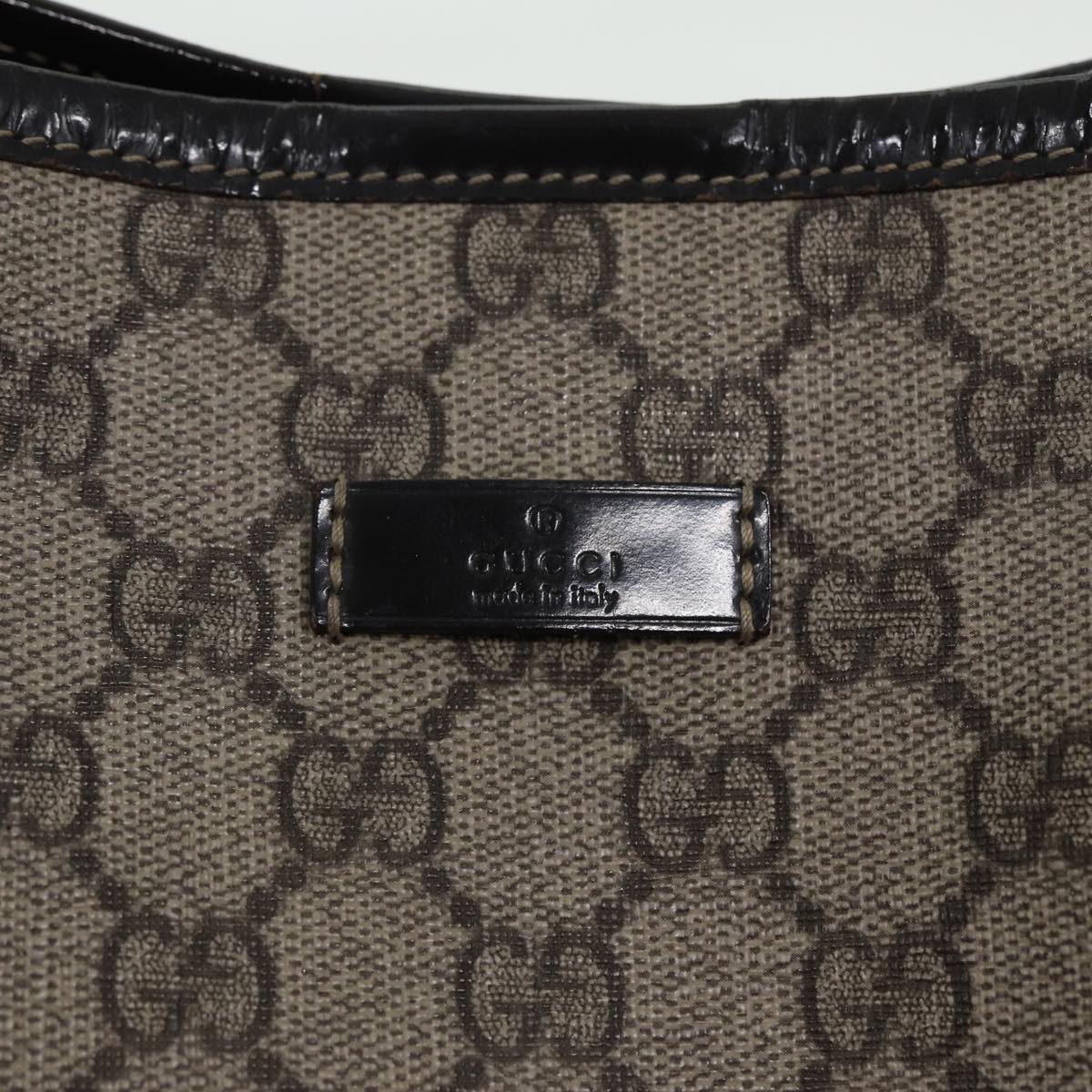 GUCCI GG Supreme Tote Bag PVC Leather Beige 197953 81913