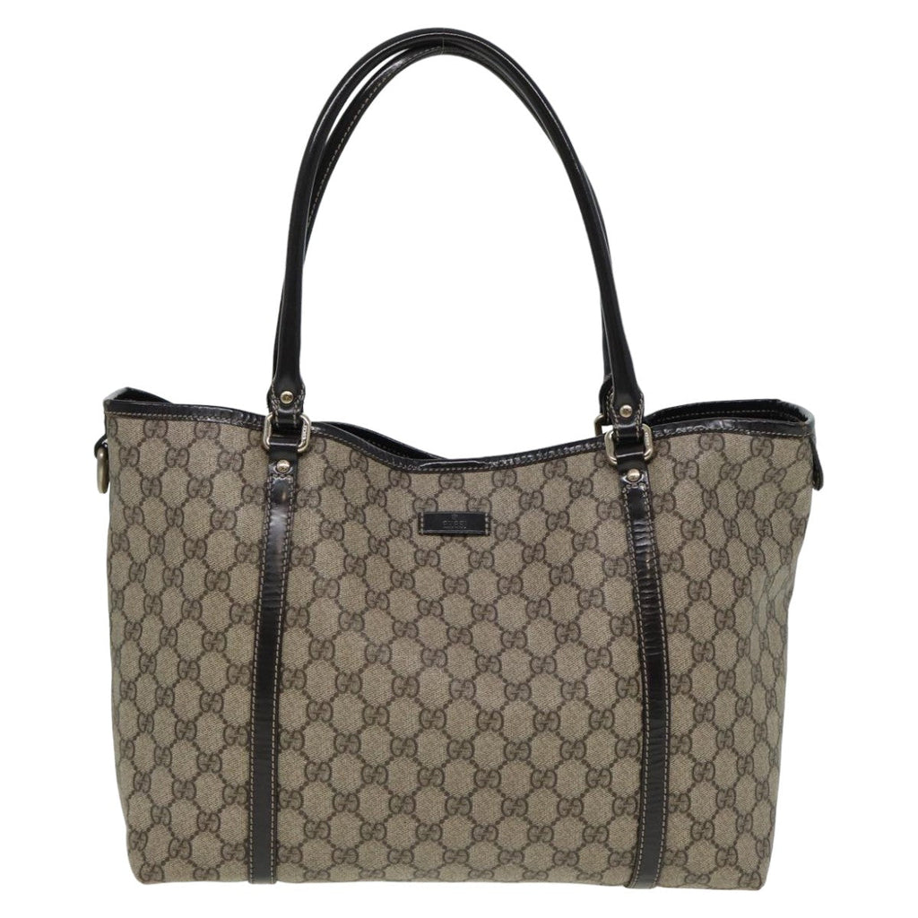 GUCCI GG Supreme Tote Bag PVC Leather Beige 197953 81913
