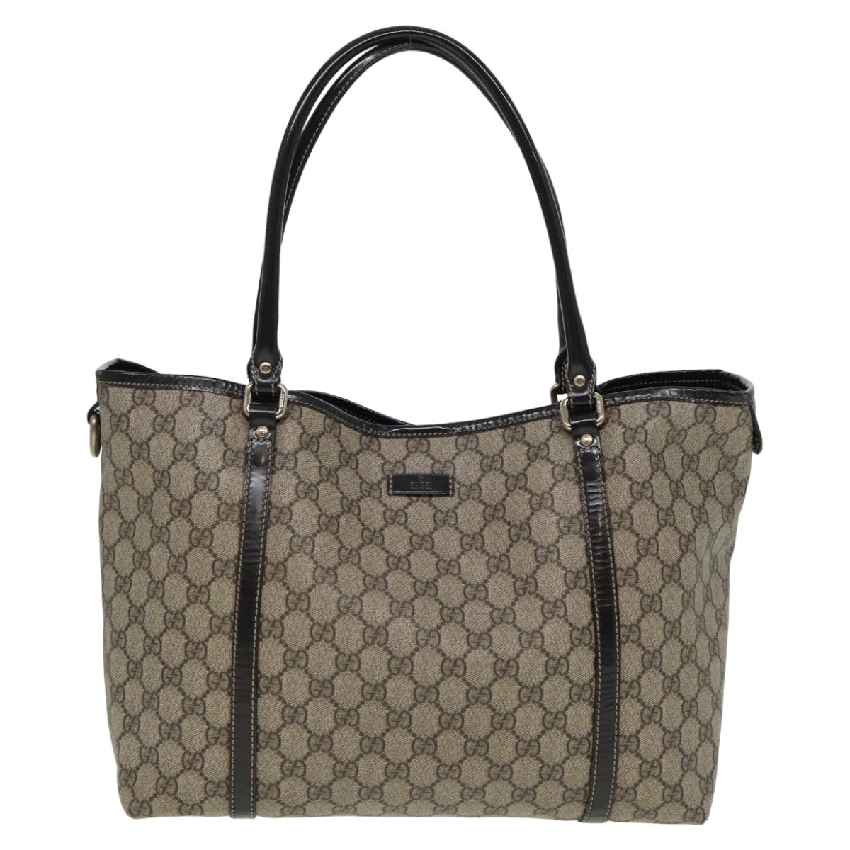 GUCCI GG Supreme Tote Bag PVC Leather Beige 197953 81913