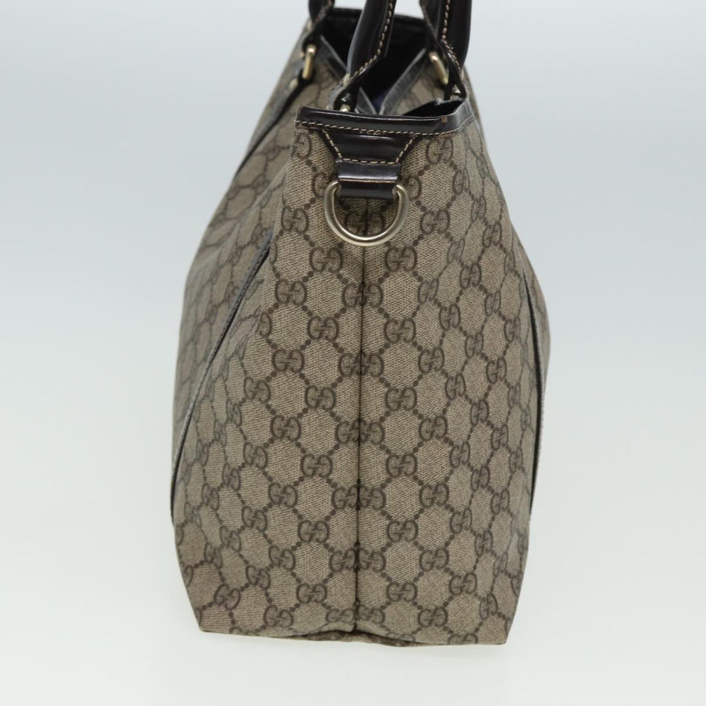 GUCCI GG Supreme Tote Bag PVC Leather Beige 197953 81913