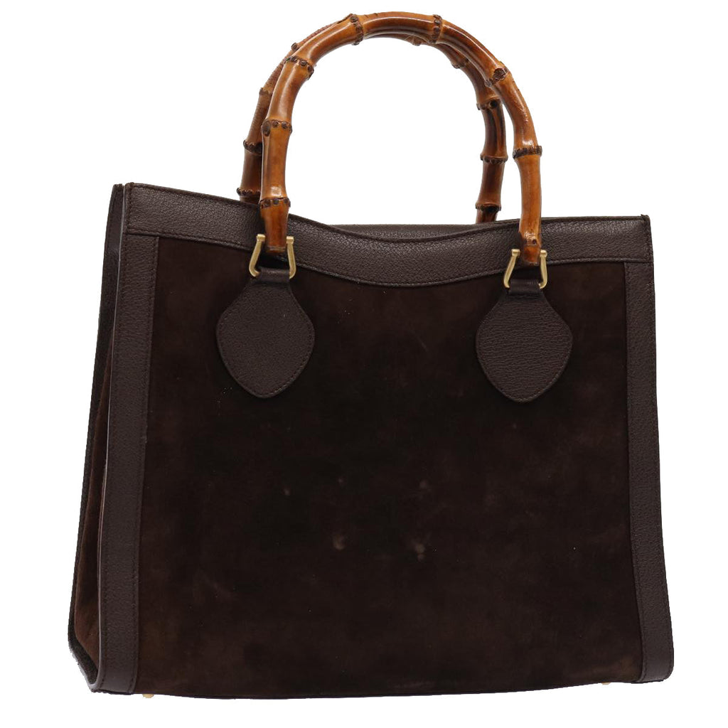 GUCCI Bamboo Hand Bag Suede Outlet Brown 002 1095 0260 81930