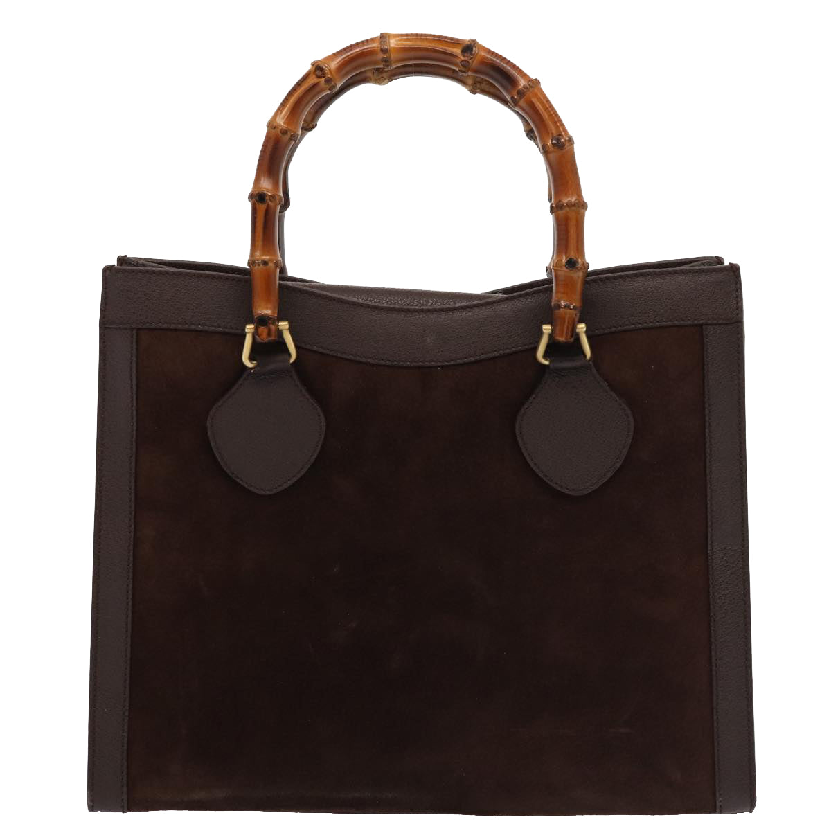 GUCCI Bamboo Hand Bag Suede Outlet Brown 002 1095 0260 81930