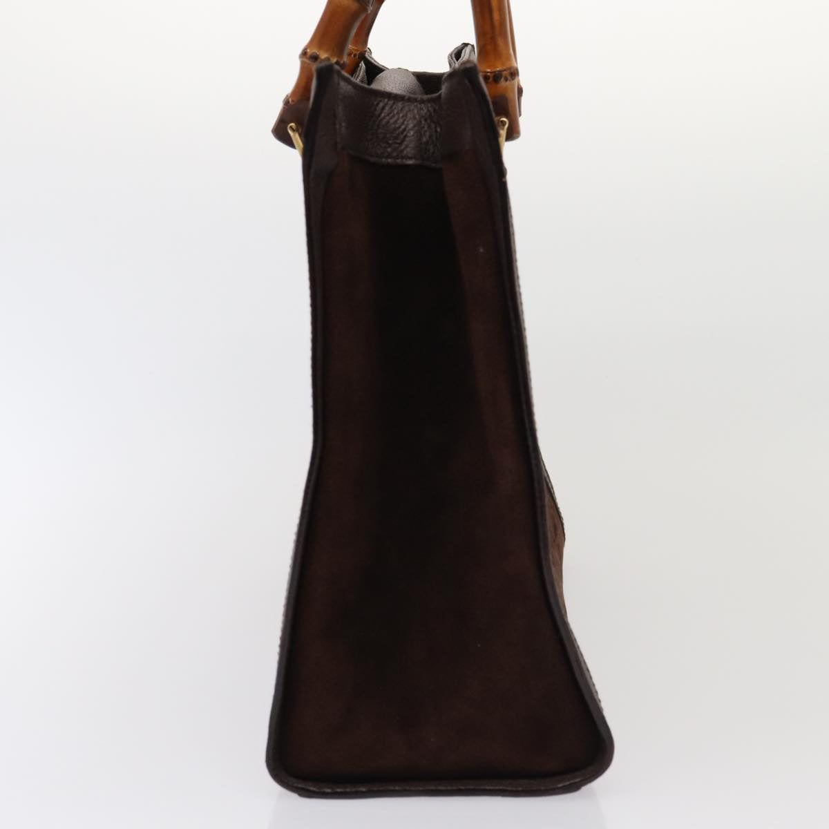 GUCCI Bamboo Hand Bag Suede Outlet Brown 002 1095 0260 81930