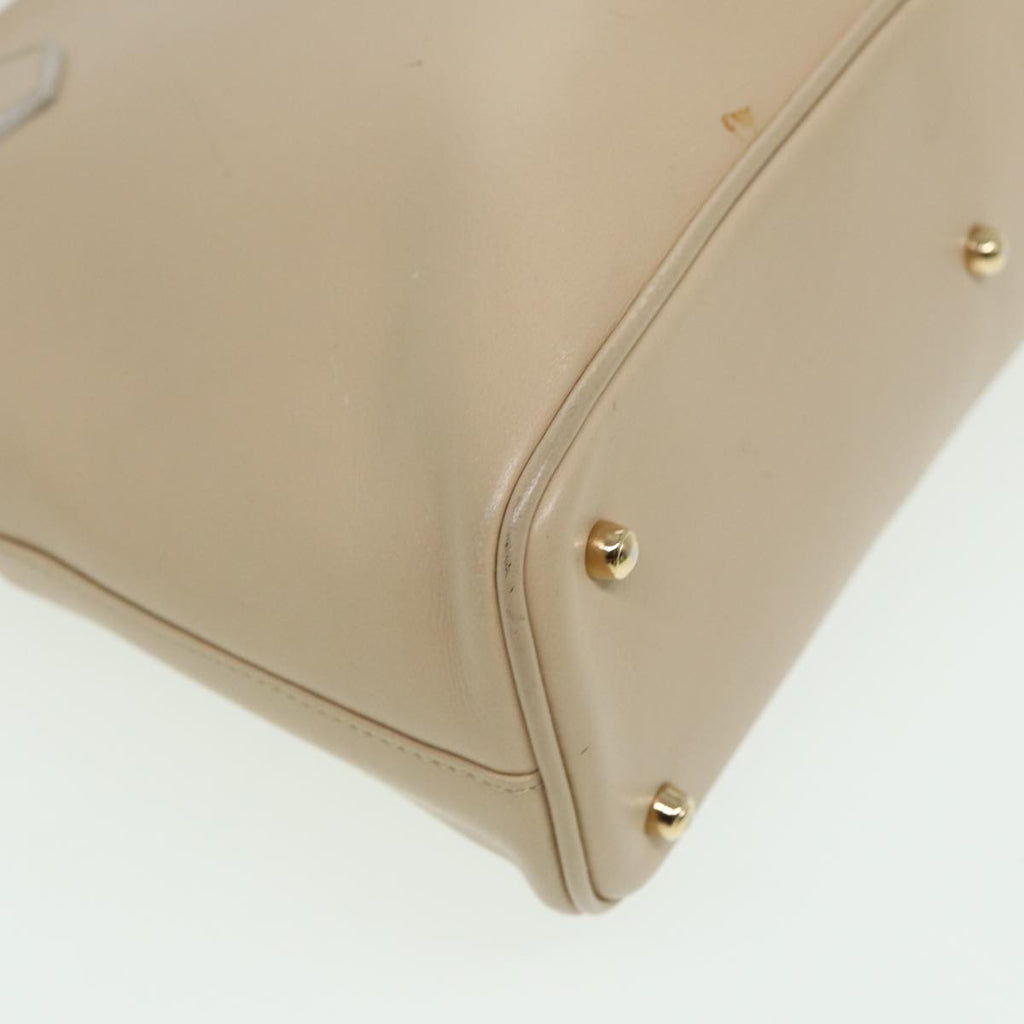 GUCCI Bamboo Hand Bag Leather Beige 81937