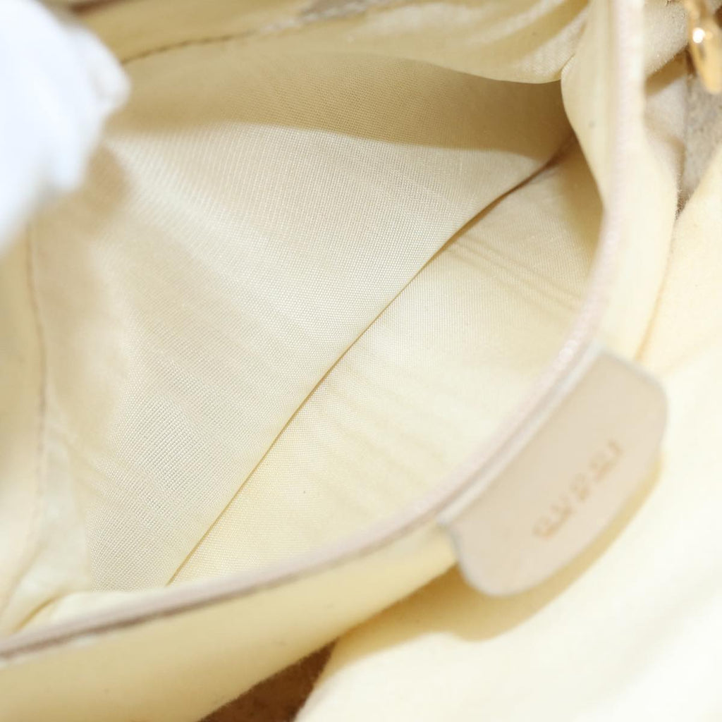 GUCCI Bamboo Hand Bag Leather Beige 81937