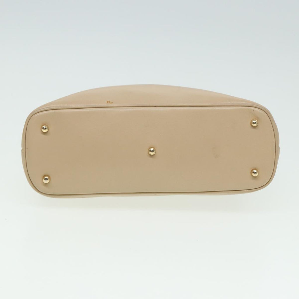 GUCCI Bamboo Hand Bag Leather Beige 81937