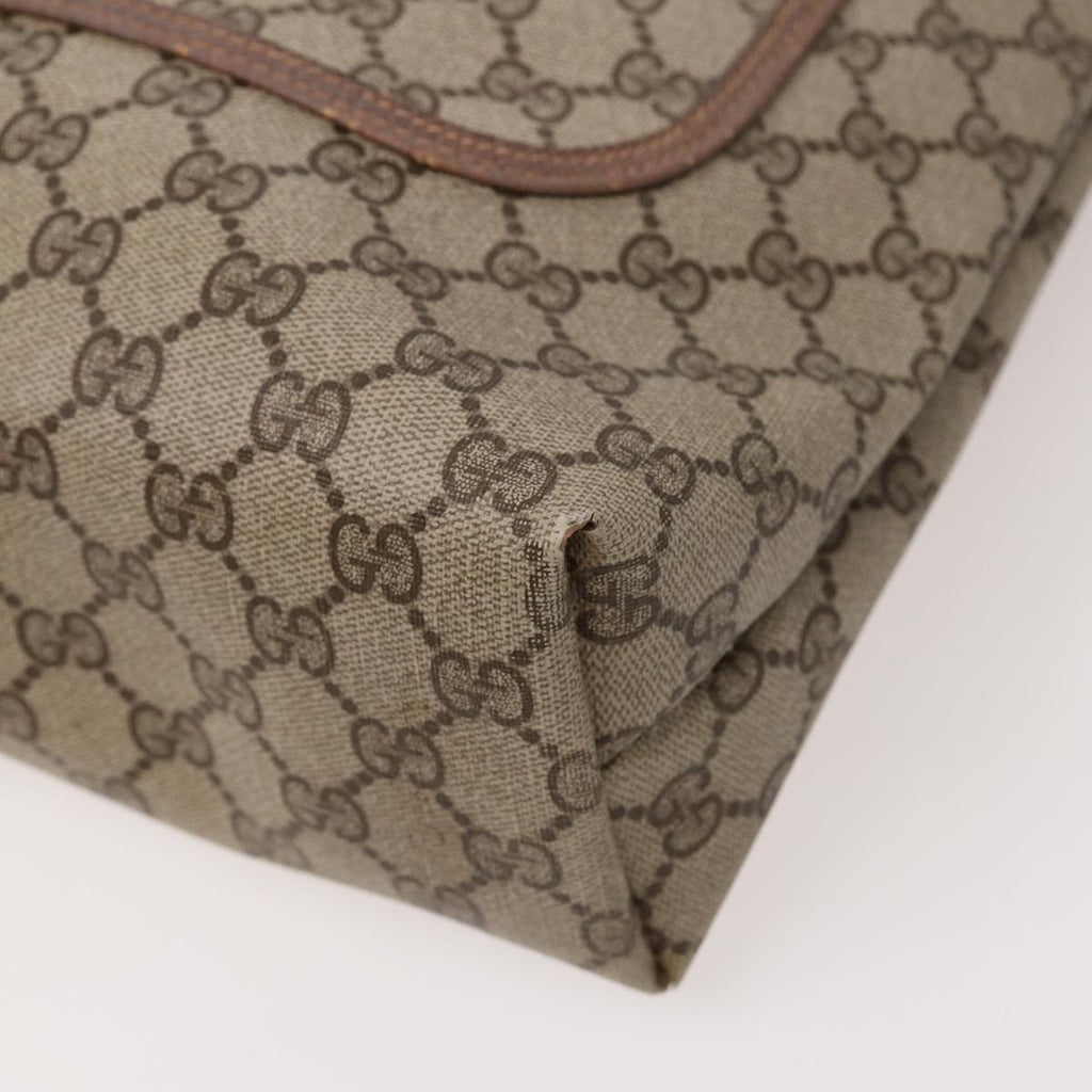 GUCCI GG Canvas Web Sherry Line Tote Bag PVC Leather Beige Green Red 81946
