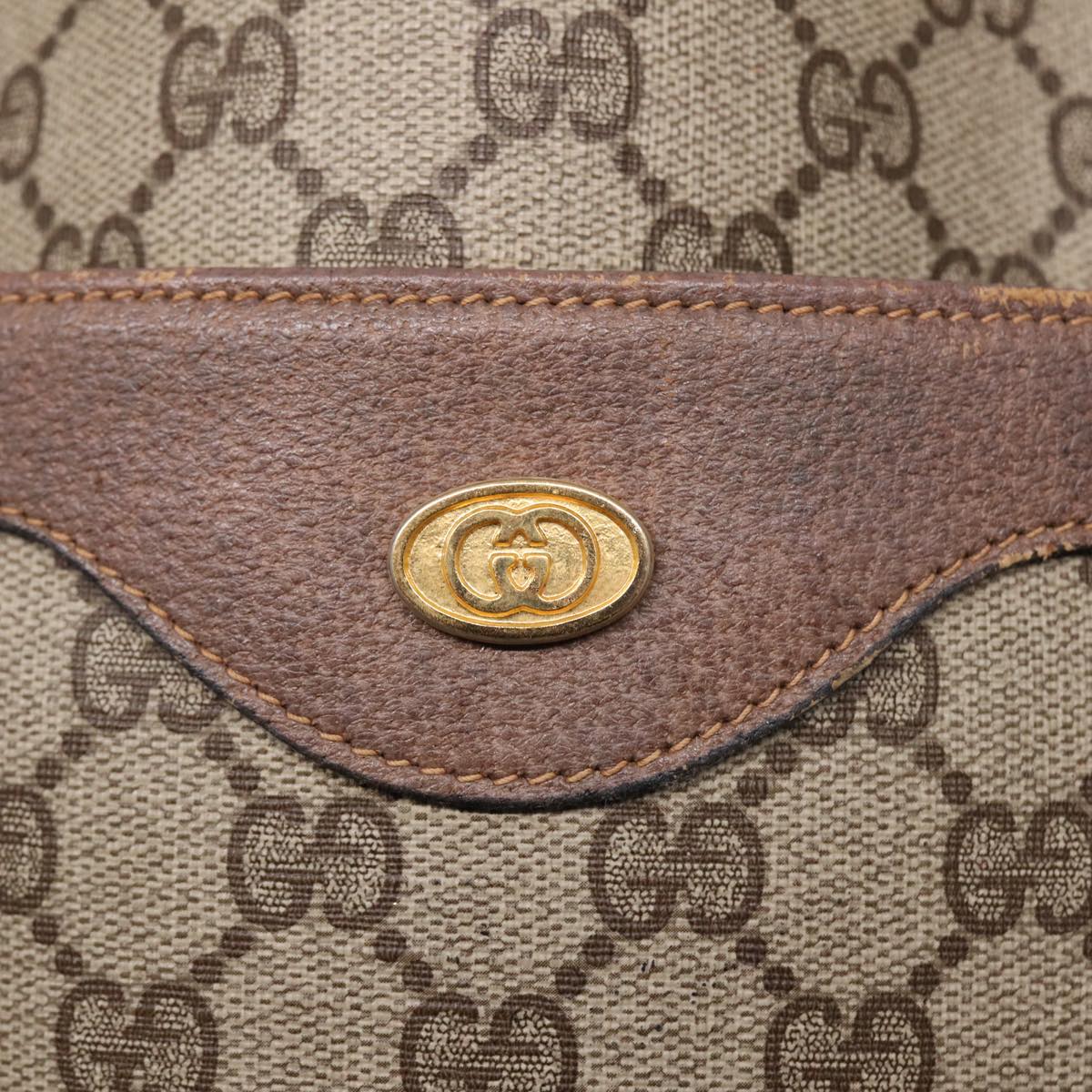 GUCCI GG Canvas Web Sherry Line Tote Bag PVC Leather Beige Green Red 81946
