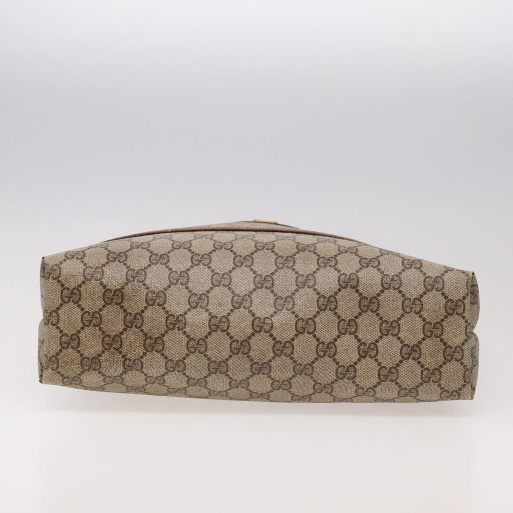 GUCCI GG Canvas Web Sherry Line Tote Bag PVC Leather Beige Green Red 81946