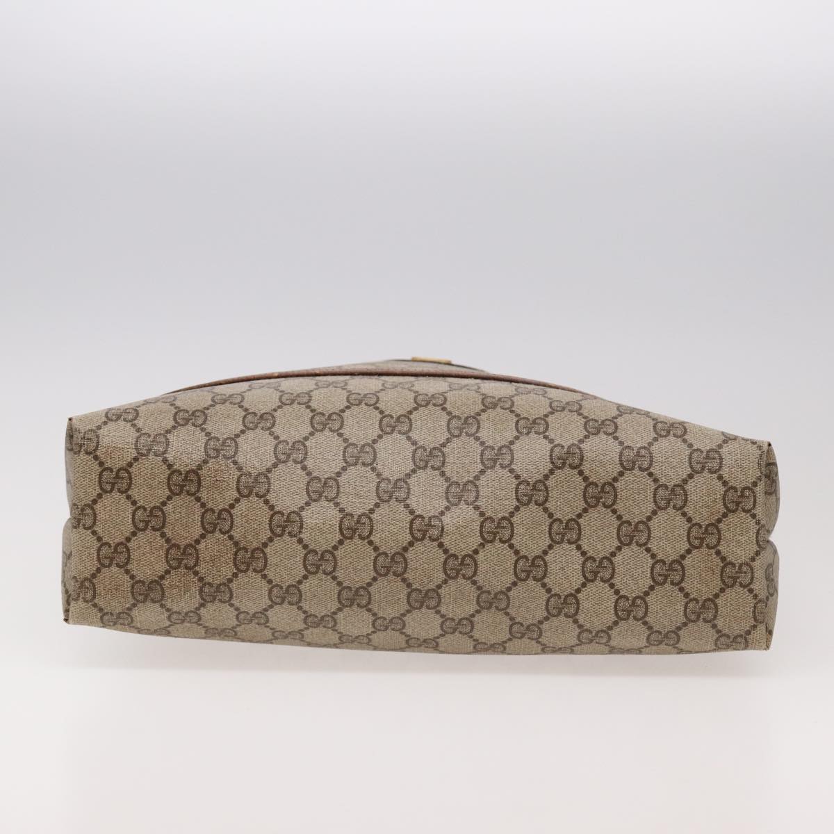 GUCCI GG Canvas Web Sherry Line Tote Bag PVC Leather Beige Green Red 81946