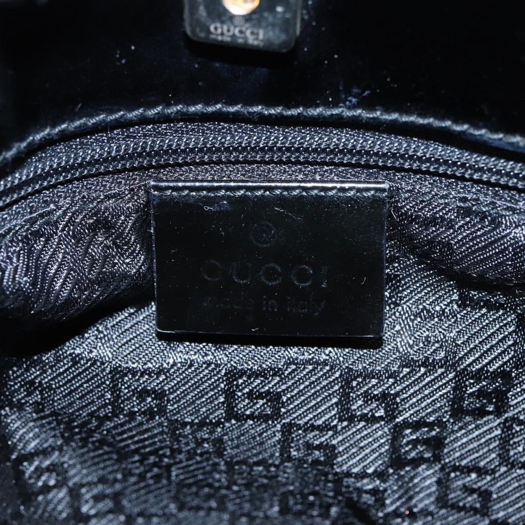 GUCCI Shoulder Bag Canvas Gray Black white 001 4231 81957