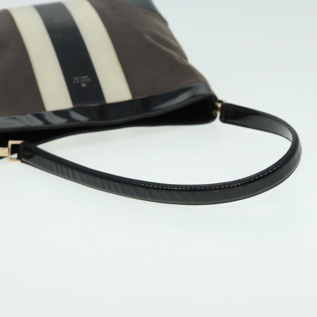 GUCCI Shoulder Bag Canvas Gray Black white 001 4231 81957