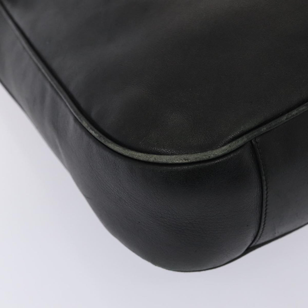 GUCCI Bamboo Hand Bag Leather 2way Black 001 1014 1577 81973