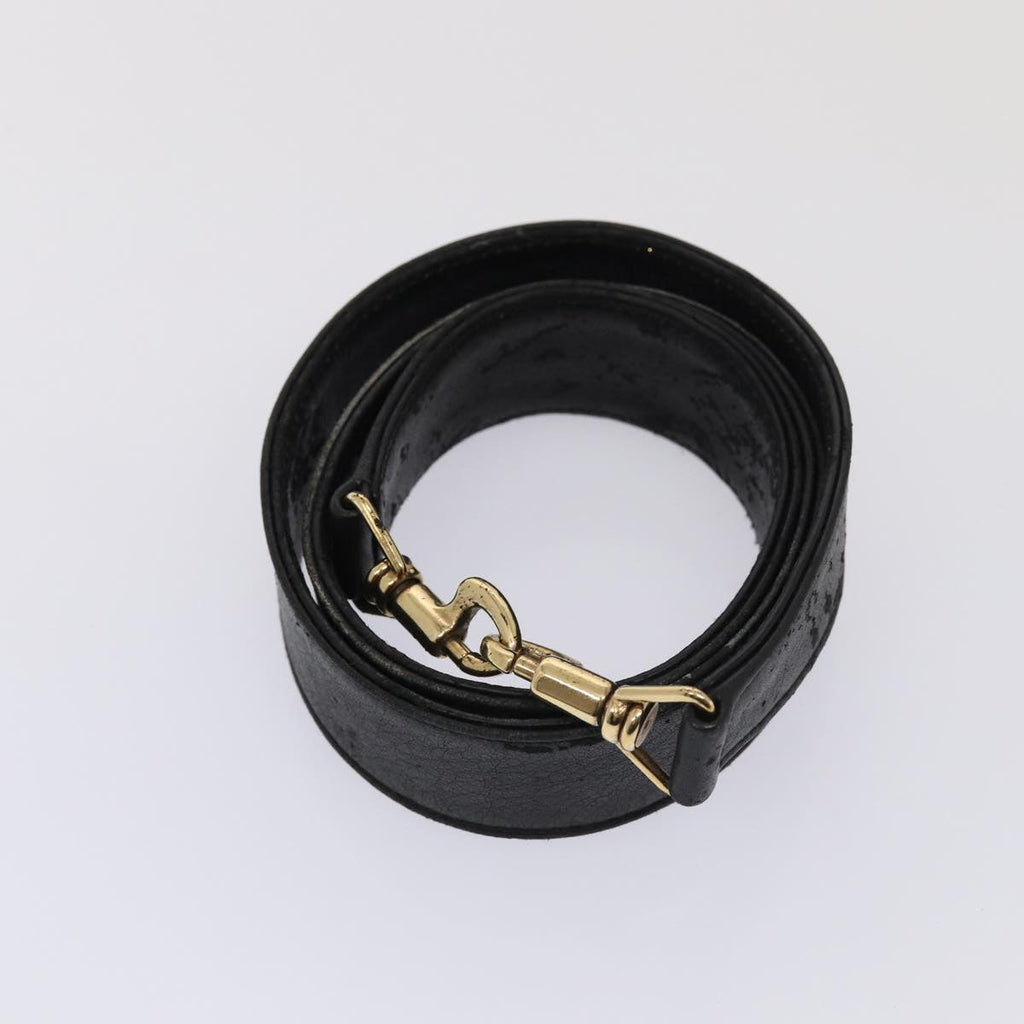 GUCCI Bamboo Hand Bag Leather 2way Black 001 1014 1577 81973