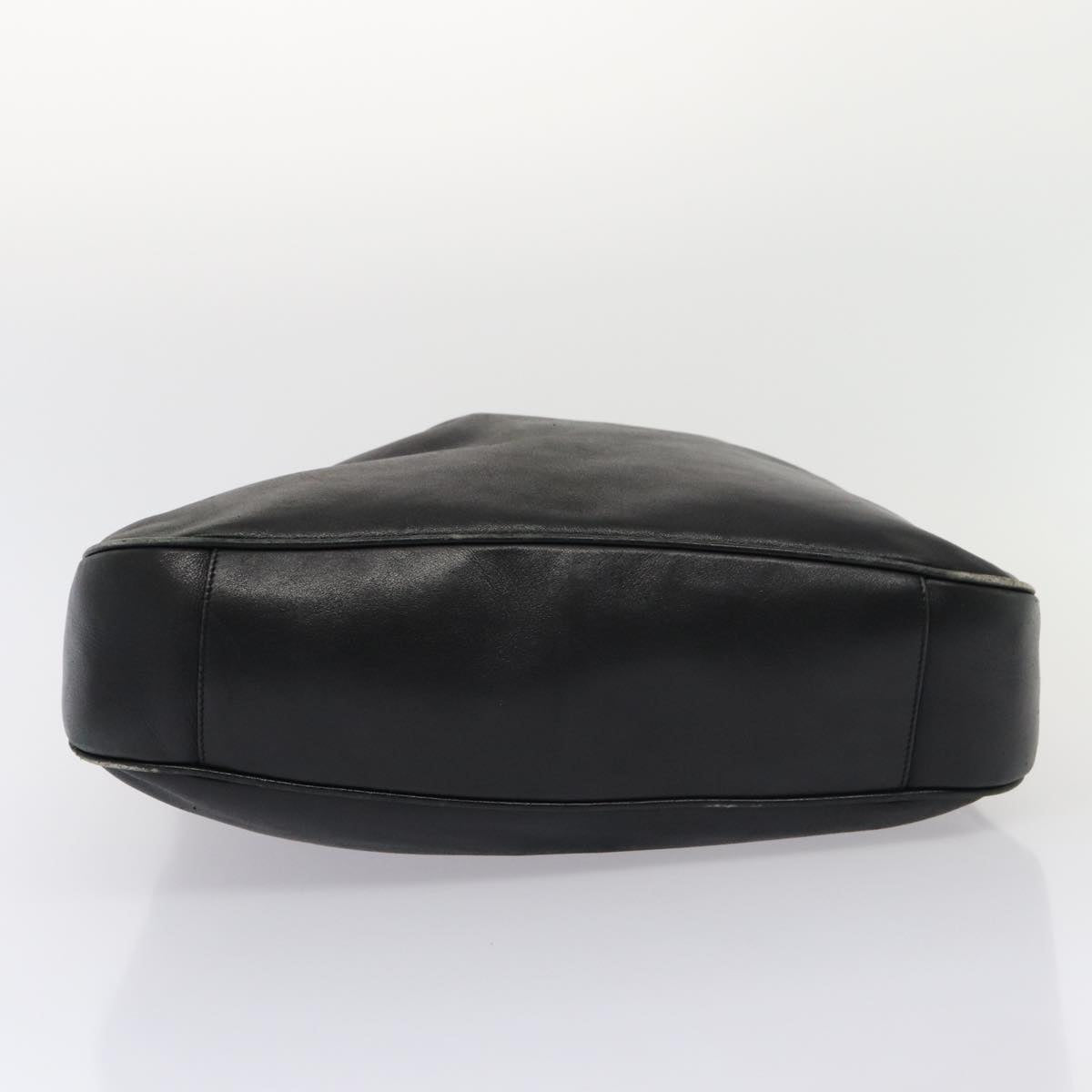 GUCCI Bamboo Hand Bag Leather 2way Black 001 1014 1577 81973