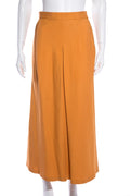 Chanel Vintage Orange Pleat Front Skirt SZ N/A