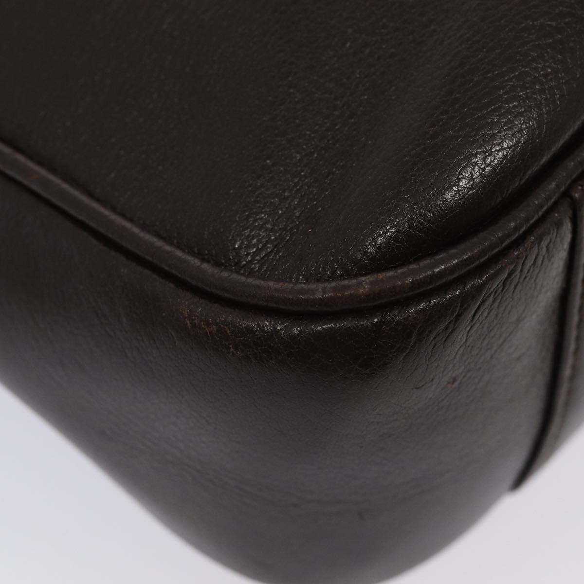 GUCCI Bamboo Hand Bag Leather 2way Brown 82021