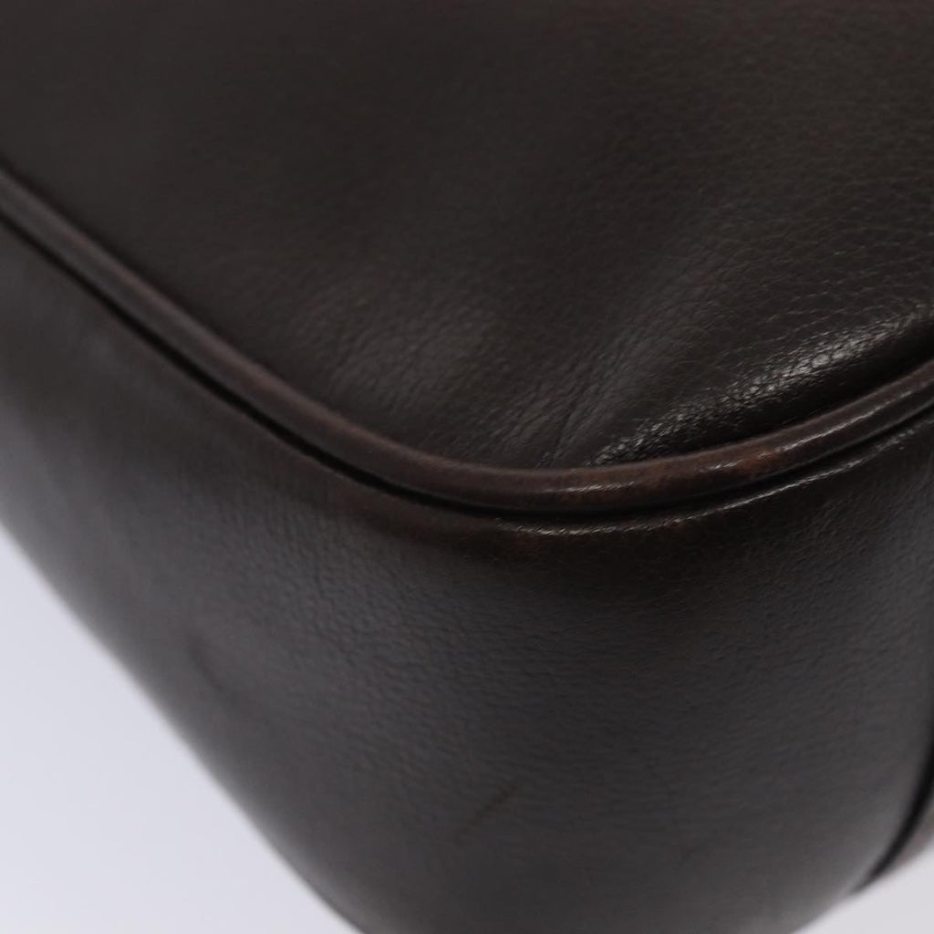 GUCCI Bamboo Hand Bag Leather 2way Brown 82021