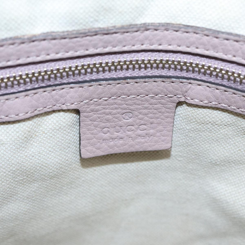 GUCCI GG Canvas Boston Bag 2way Beige Pink 82022