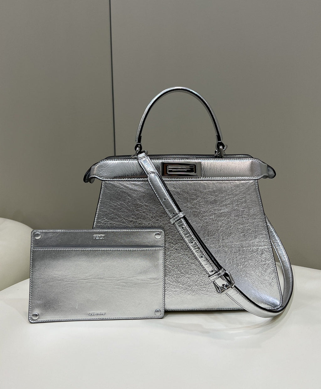 FI GlamI MeGLAMIum Silver Bag For Woman 33cm/13in