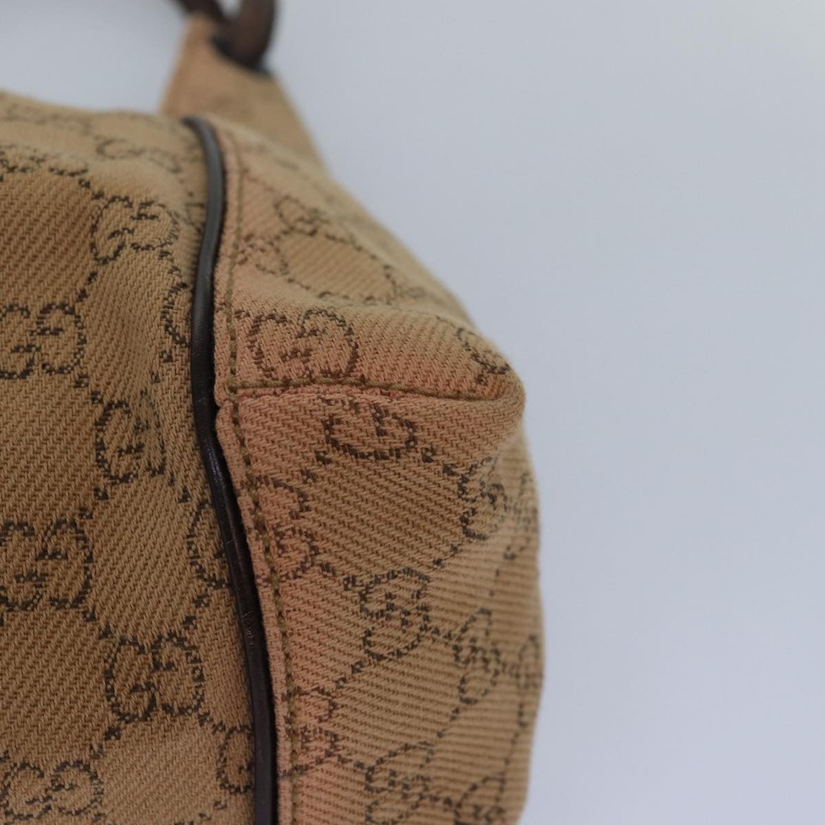 GUCCI GG Canvas Shoulder Bag Beige 101333 82099