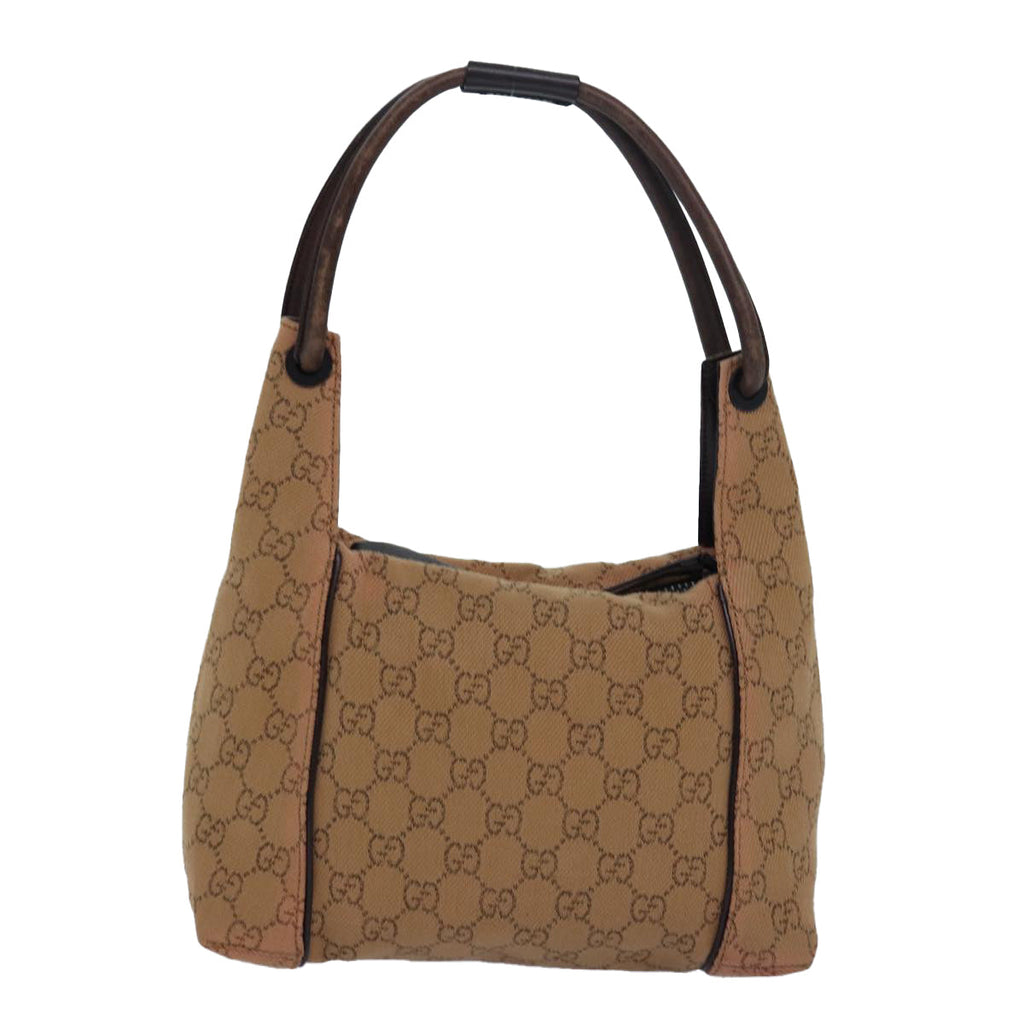 GUCCI GG Canvas Shoulder Bag Beige 101333 82099
