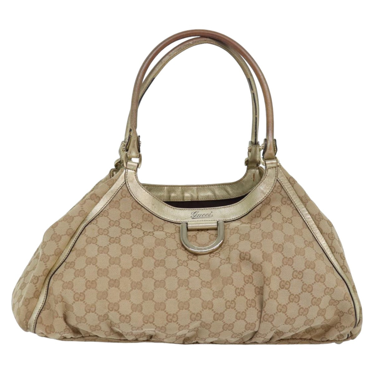 GUCCI GG Canvas Abbey Tote Bag Beige Gold 189835 82100