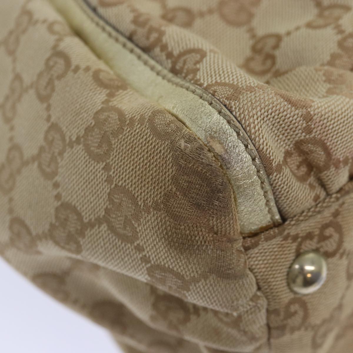 GUCCI GG Canvas Abbey Tote Bag Beige Gold 189835 82100
