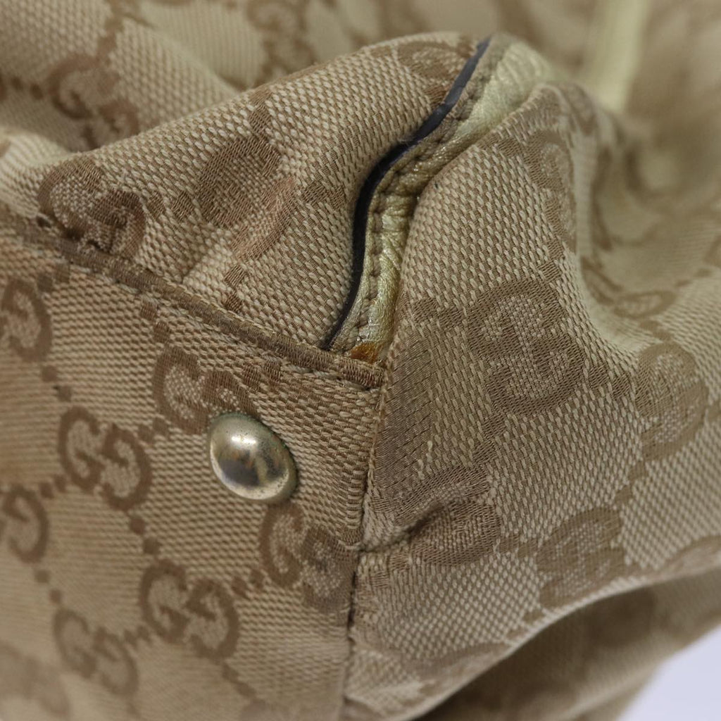 GUCCI GG Canvas Abbey Tote Bag Beige Gold 189835 82100