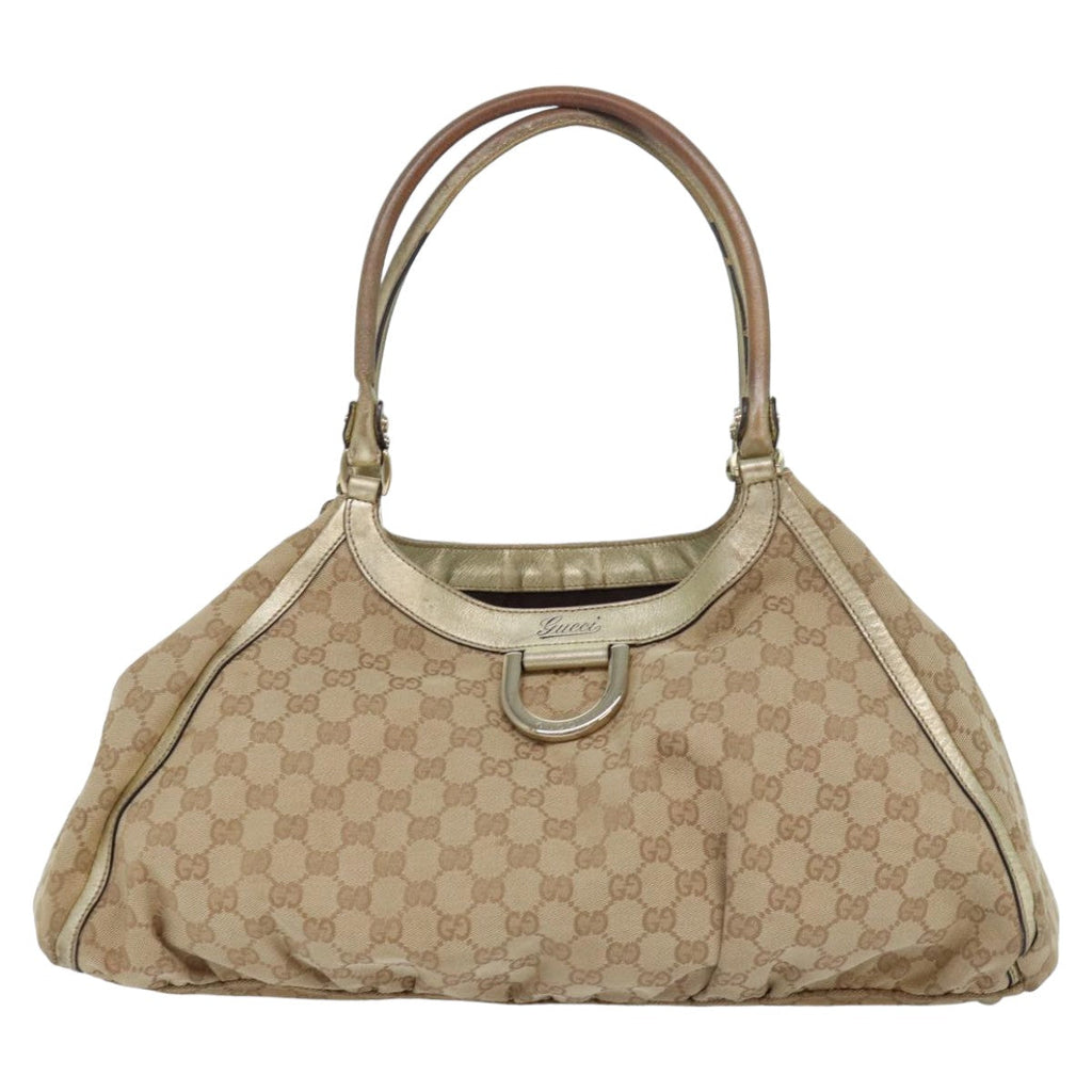 GUCCI GG Canvas Abbey Tote Bag Beige Gold 189835 82100
