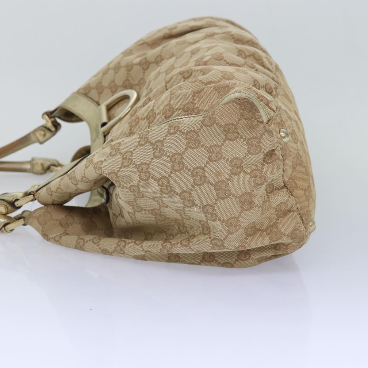GUCCI GG Canvas Abbey Tote Bag Beige Gold 189835 82100