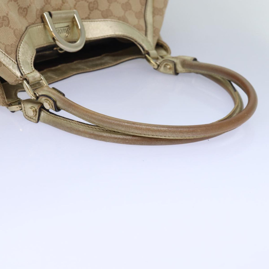 GUCCI GG Canvas Abbey Tote Bag Beige Gold 189835 82100