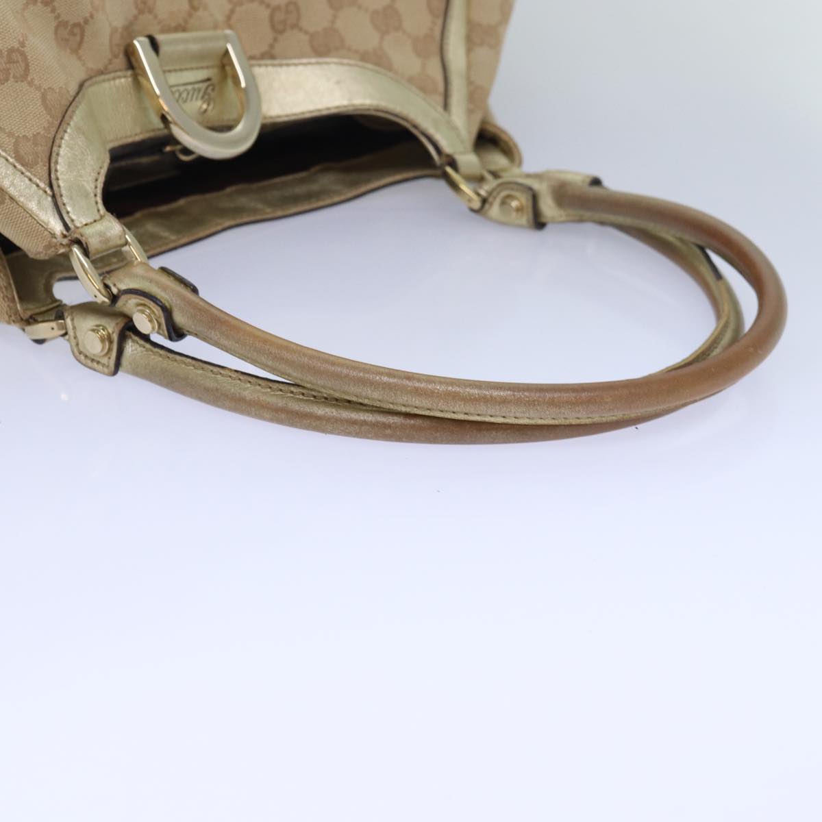 GUCCI GG Canvas Abbey Tote Bag Beige Gold 189835 82100